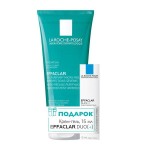 Набор, La Roche-Posay (Ля Рош-Позе) 200 мл + 15 мл гель Эфаклар очищающий микроотшелушивающий + крем-гель Эфаклар Дуо+ корректирующий +Бонус крем-гель в подарок